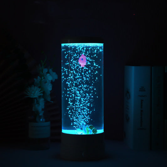 Colorful Gas Bubble Fish Atmosphere USB Plug-in Night Light