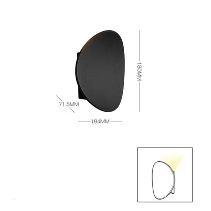 Wall Lamp LED Simple Round White Balcony Background Wall Lamp