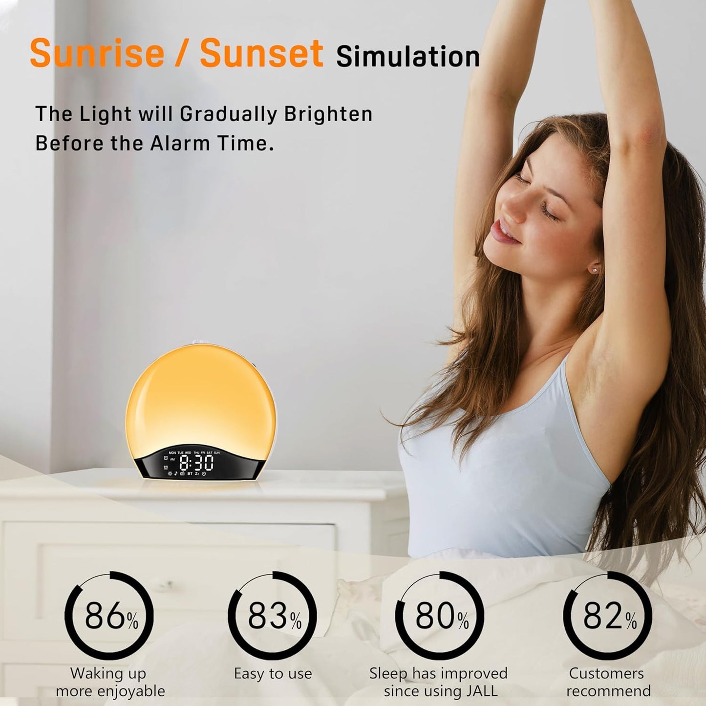 Sunrise Alarm Clock Wake Up Light Smart Wake-up Light