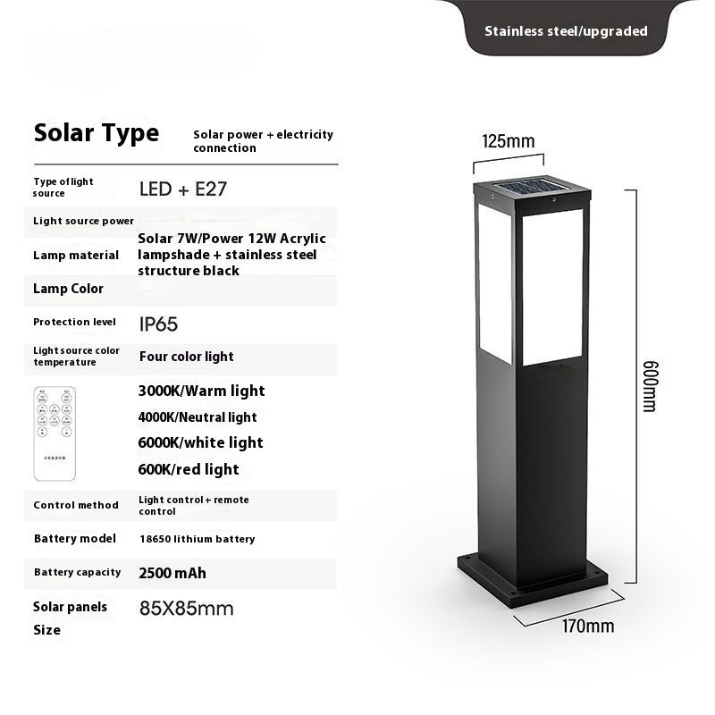 Solar Lawn Lights For Outdoor Courtyards