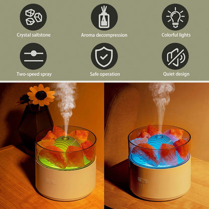 Cool-Mist Impeller Air Humidifier Crystal Salt Diffuser