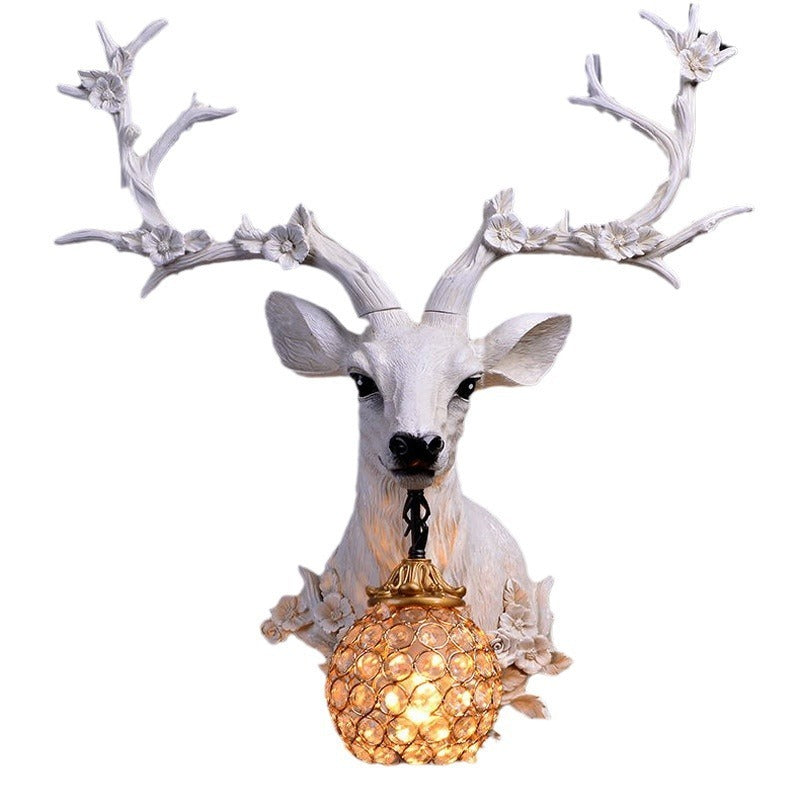 Lucky Antlers Wall Lamp Vintage Ornament Wall Lamp