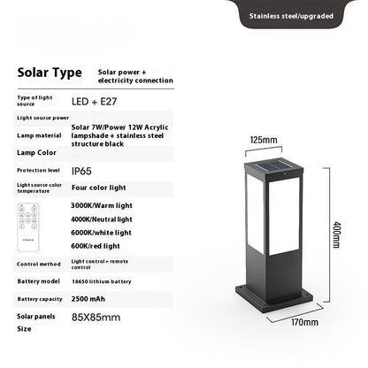 Solar Lawn Lights For Outdoor Courtyards