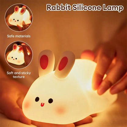 Cute LED Night Light Touch Sensor Nightlights Big Face