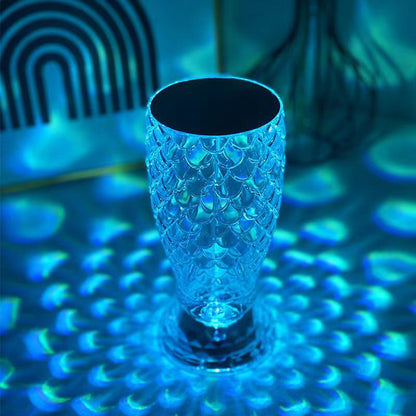 Fish Scale Lamp With USB Port LED Rechargeable Touch Night Light