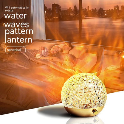 New Water Ripple Projector Night Light Crystal Mood Lamp