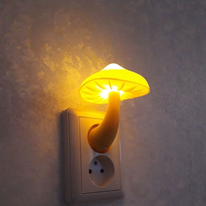 LED Night Light Mushroom Wall Socket Lamp Bedroom Light Home Decoration