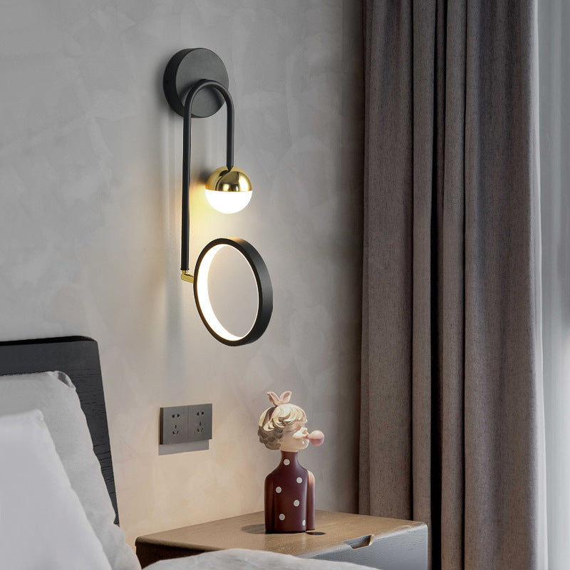 Bedroom Bedside Lamp Simple Hotel Room Wall Lamp