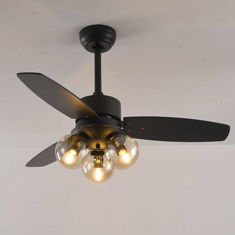 Nordic Industrial Wind Magic Bean Glass Ceiling Fan Light