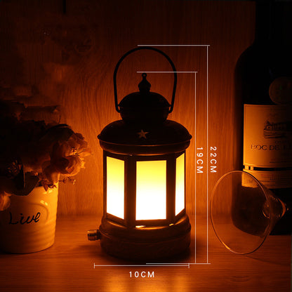 Camping Wrought Iron Kerosene Lamp Portable Lamp