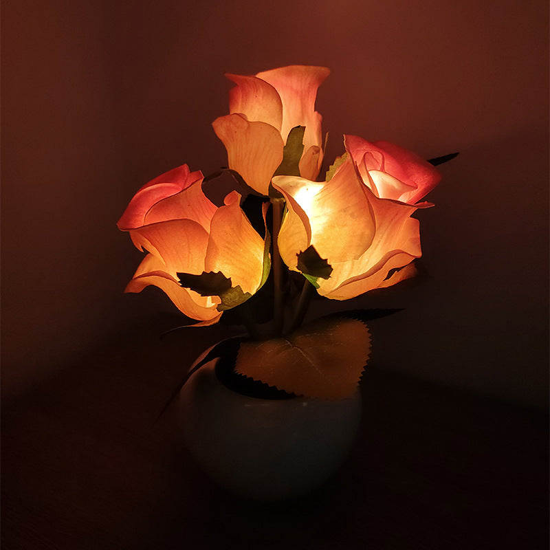 LED Tulip Home Room Decoration Romantic Potted Gift For Office LED Lights