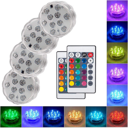 10 LED Submersible Lights Underwater Waterproof Wedding Vase