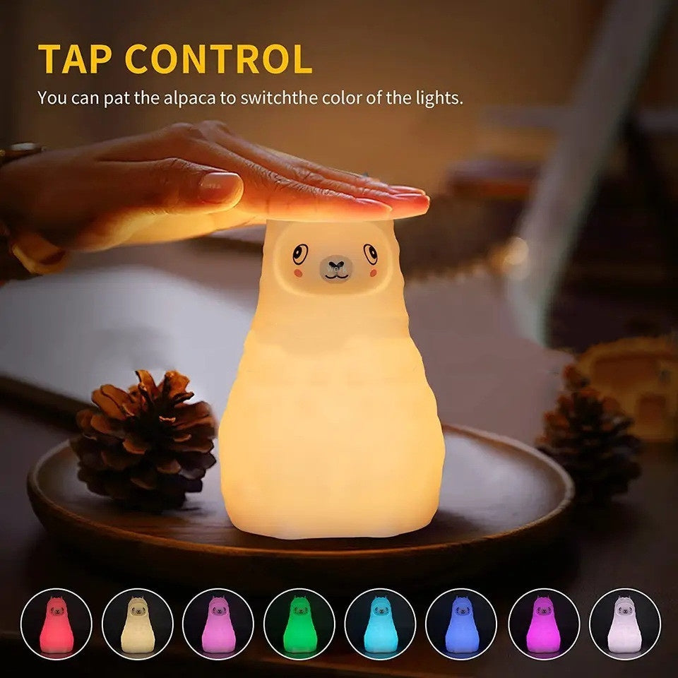 Creative Cartoon Alpaca Night Light Small Night Lamp