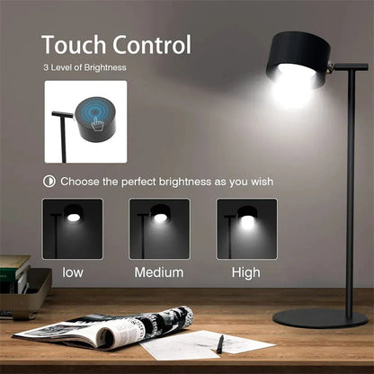 Magnetic Touchable LED USB Rechargeable Table Lamp 360 Rotate