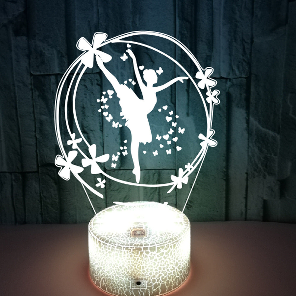 Foreign Trade Ballet Colorful Touch LED Table Lamp