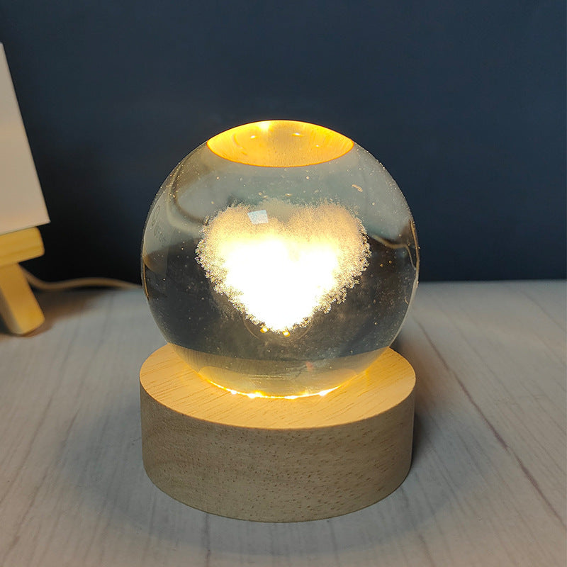 Usb Plug-in Luminous Crystal Ball Night Light