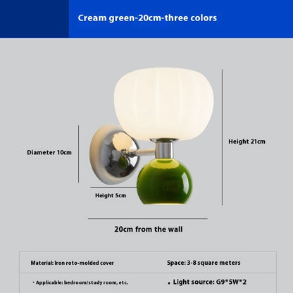 Cream Style Wall Lamp Bedroom Bedside Lamp Aisle Light