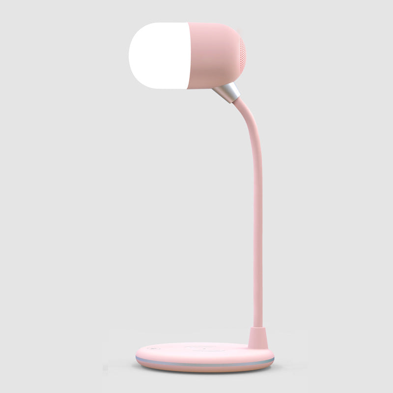 3 IN 1 Desk Lamp With Qi 5W Bluetooth  Dimmable For Bedroom