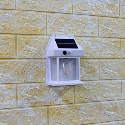 Outdoor Solar Wall Lamp Waterproof Tungsten Lamp Induction