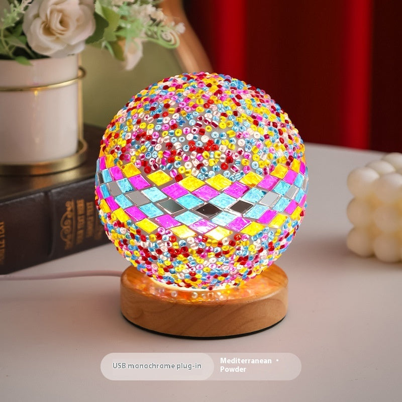 Mediterranean Small Night Lamp Creative Mosaic