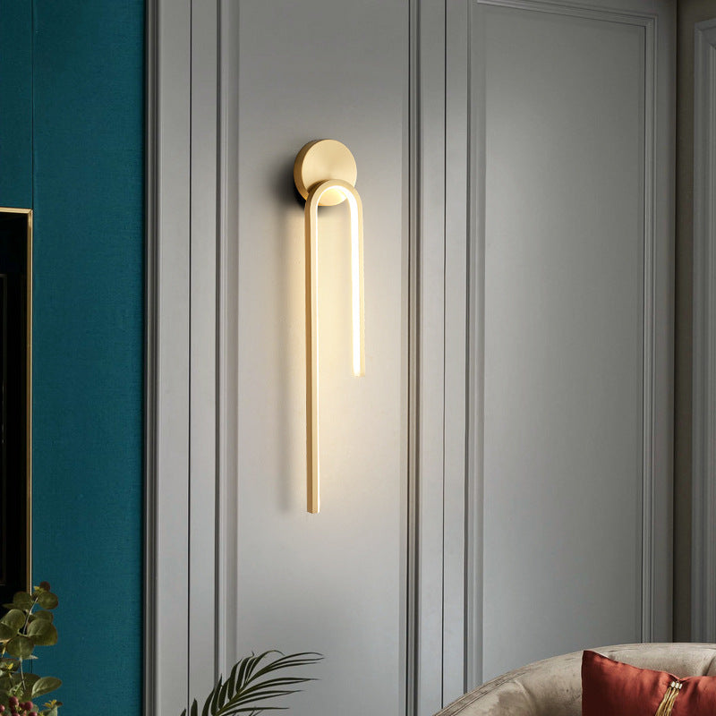 Modern Simple And Light Luxury Copper Wall Lamp