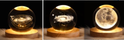 Luminous Starry Sky And Planets Moon Moon Crystal Ball