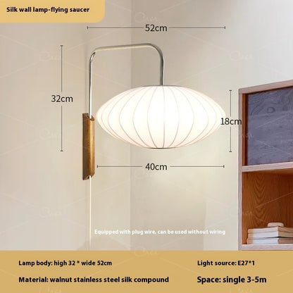 Creative Drawstring Wabi Sabi Style Japanese Bedside Reading Light