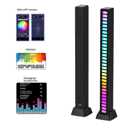 Led Sound Control Light Bar RGB Ambient Rhythm Lamp