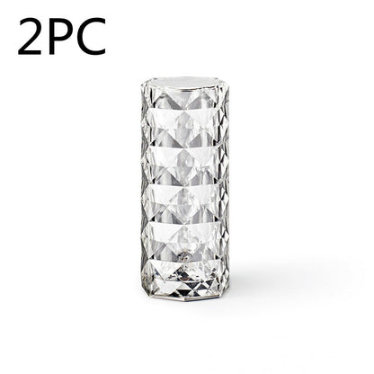 Nordic Crystal Lamp USB Table Lamps Bedroom Touch Dimming Lamp