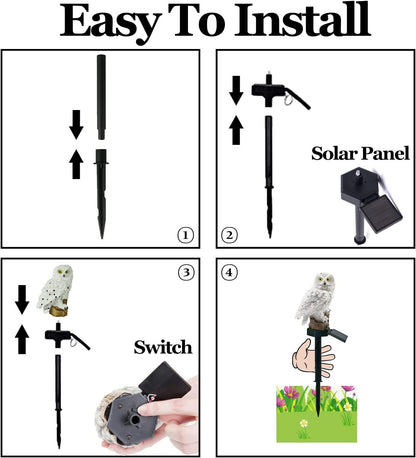 Solar Garden Light Outdoor, Owl Solar Garden Stake Light