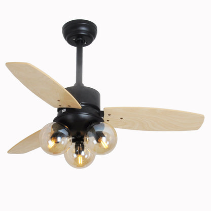 Nordic Industrial Wind Magic Bean Glass Ceiling Fan Light