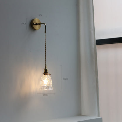 Adjustable Wall Lamp In Front Of Mirror In Bedside