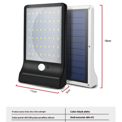 Outdoor Solar Courtyard Human Body Induction Wall Lamp