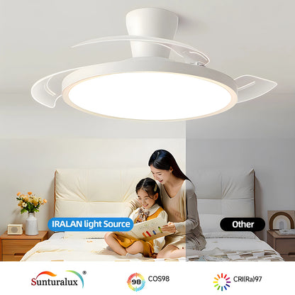 Modern Invisible Ceiling Fan with LED Light DC motor