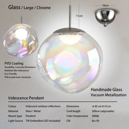 Caren Lighting Iridescence dinning Pendant PVD Rainbow