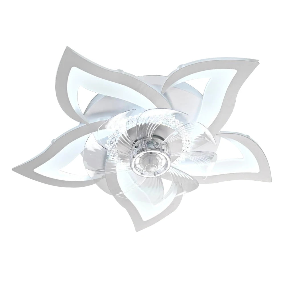 IRALAN Ceiling Fan with Lights Modern Dimmable Flower Shape