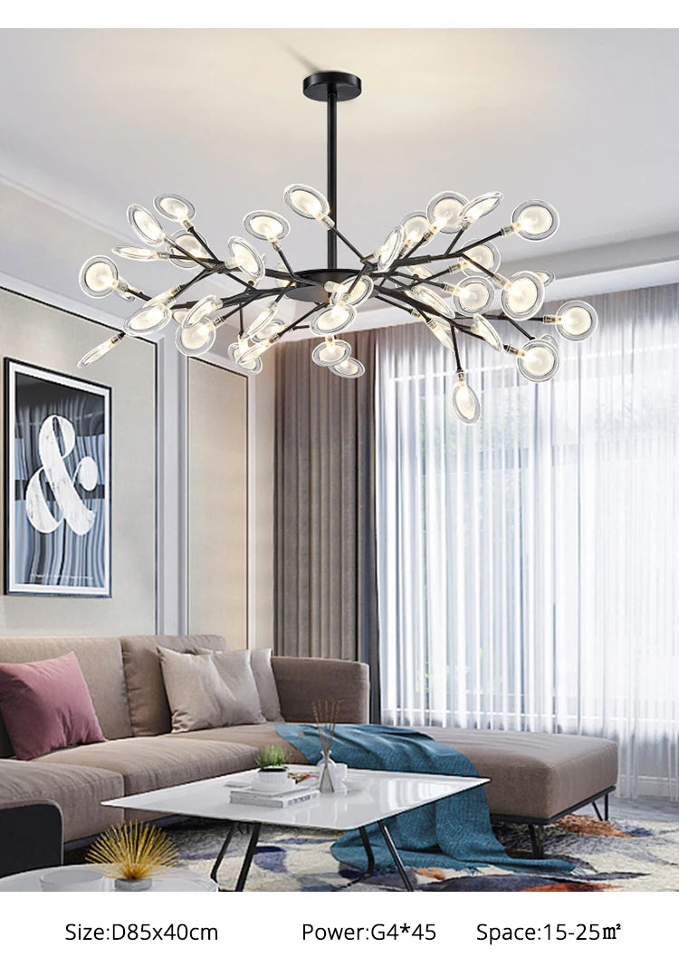 Modern Nordic gorgeous LED chandelier ceiling lamp