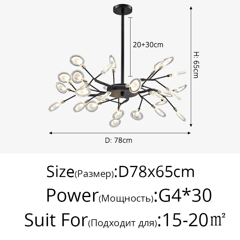 Modern Nordic gorgeous LED chandelier ceiling lamp