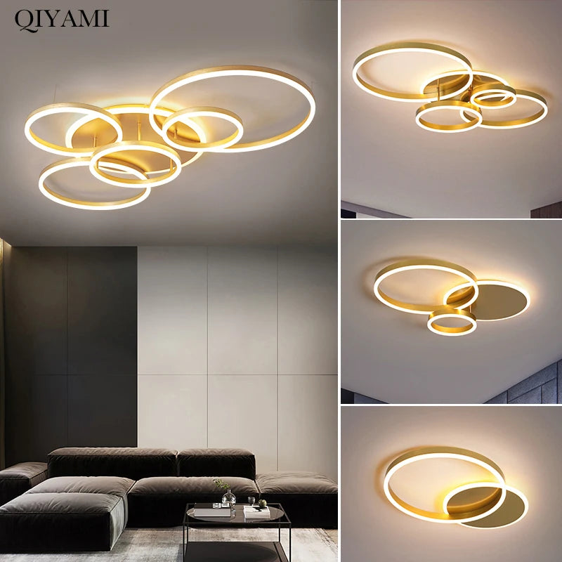 Modern Round Design Ceiling Lights  Circle Rings Lighting