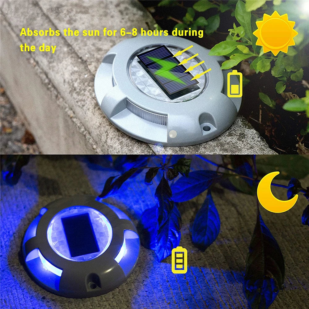 Led Solar Ground Lights Garden Stair Deck Lights