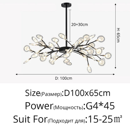 Modern Nordic gorgeous LED chandelier ceiling lamp