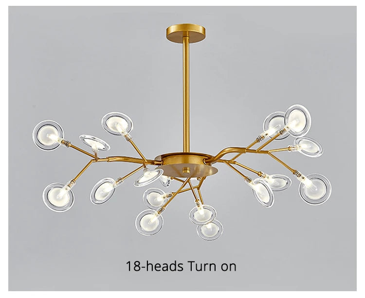 Modern Nordic gorgeous LED chandelier ceiling lamp