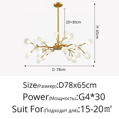 Modern Nordic gorgeous LED chandelier ceiling lamp