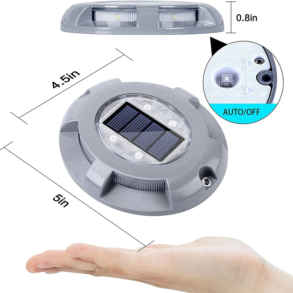 Led Solar Ground Lights Garden Stair Deck Lights