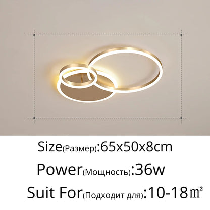 Modern Round Design Ceiling Lights  Circle Rings Lighting