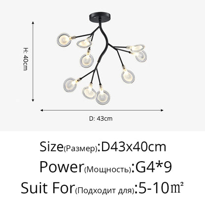 Modern Nordic gorgeous LED chandelier ceiling lamp