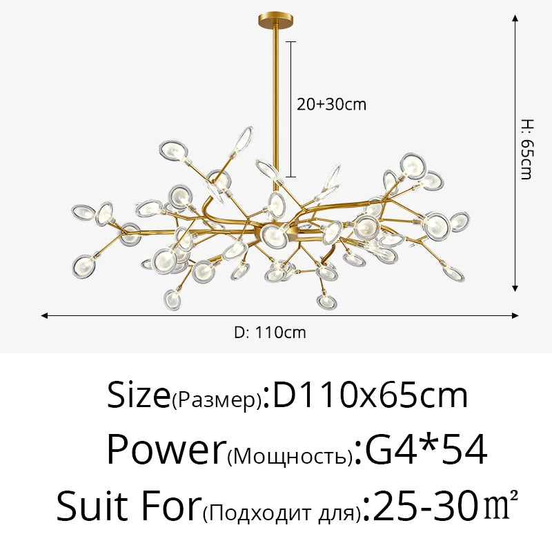 Modern Nordic gorgeous LED chandelier ceiling lamp
