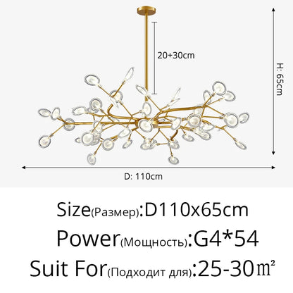 Modern Nordic gorgeous LED chandelier ceiling lamp