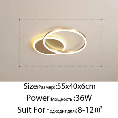 Modern Round Design Ceiling Lights  Circle Rings Lighting