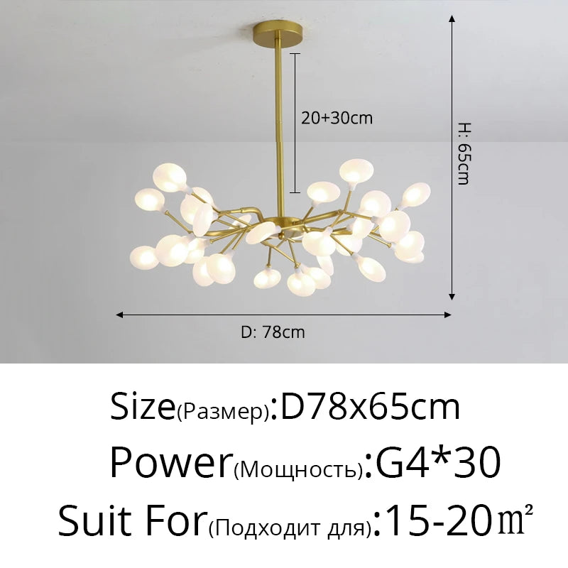 Modern Nordic gorgeous LED chandelier ceiling lamp